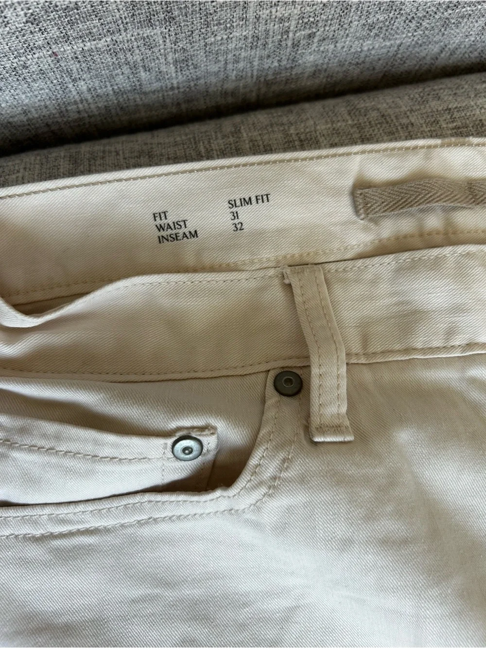 Banana Republic White Stretch Chinos